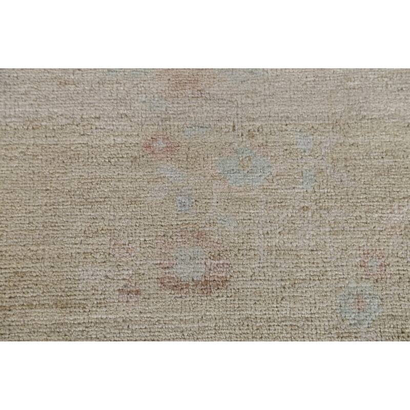 Hand Knotted Oriental 100% Wool Carpet Traditional Geometric Beige & Ivories Art Deco Area Rug - 4' 11'' X 4' 0''