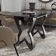 preview thumbnail 2 of 7, Furniture of America Helvetia Modern Black 58-inch Glass Top Dining Table