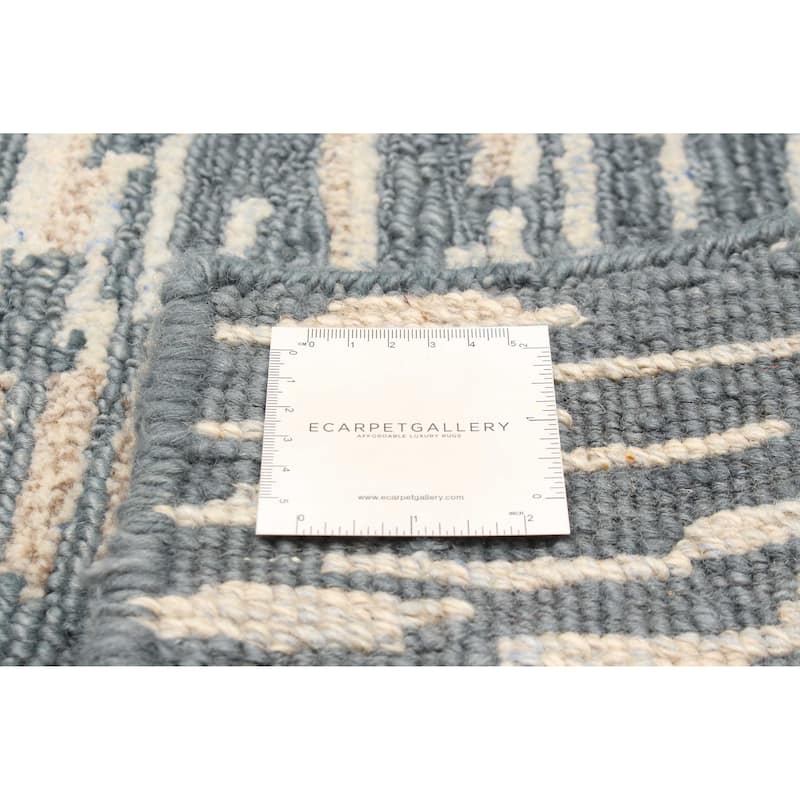 ECARPETGALLERY Hand-knotted Tangier Teal Wool Rug - 3'0 x 4'10
