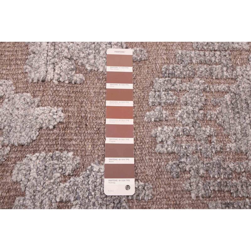 ECARPETGALLERY Hand-knotted Looma Brown, Grey Silk, Wool Rug - 8'2 x 10'3