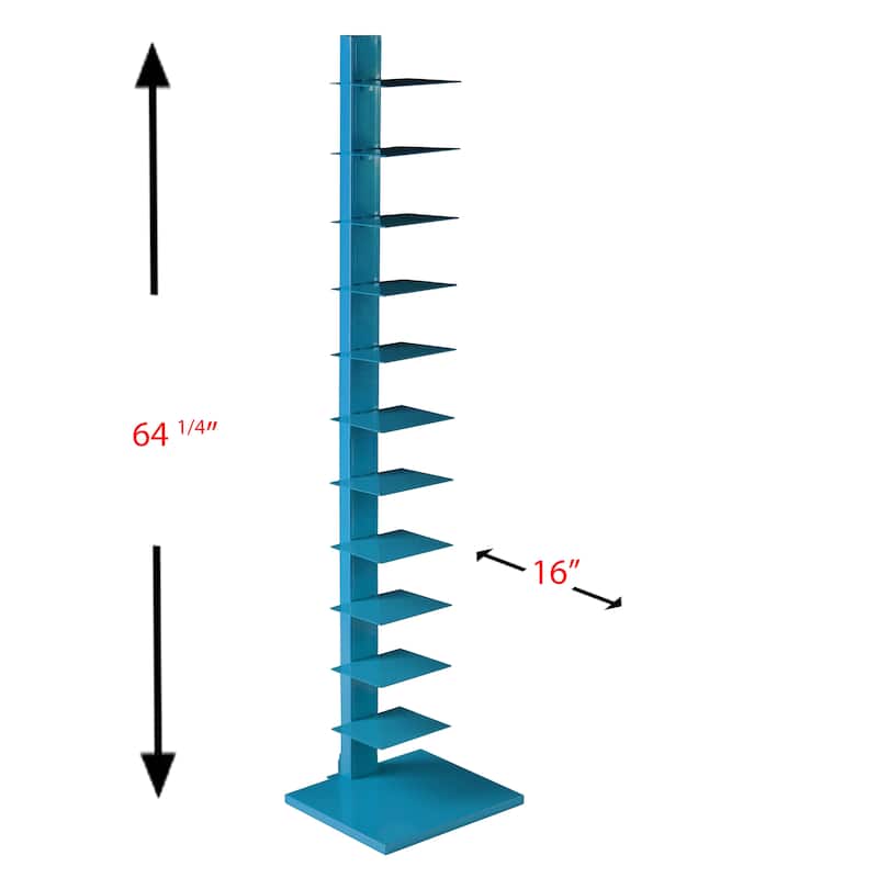 SEI Furniture Denargo Blue Spine Tower Shelf