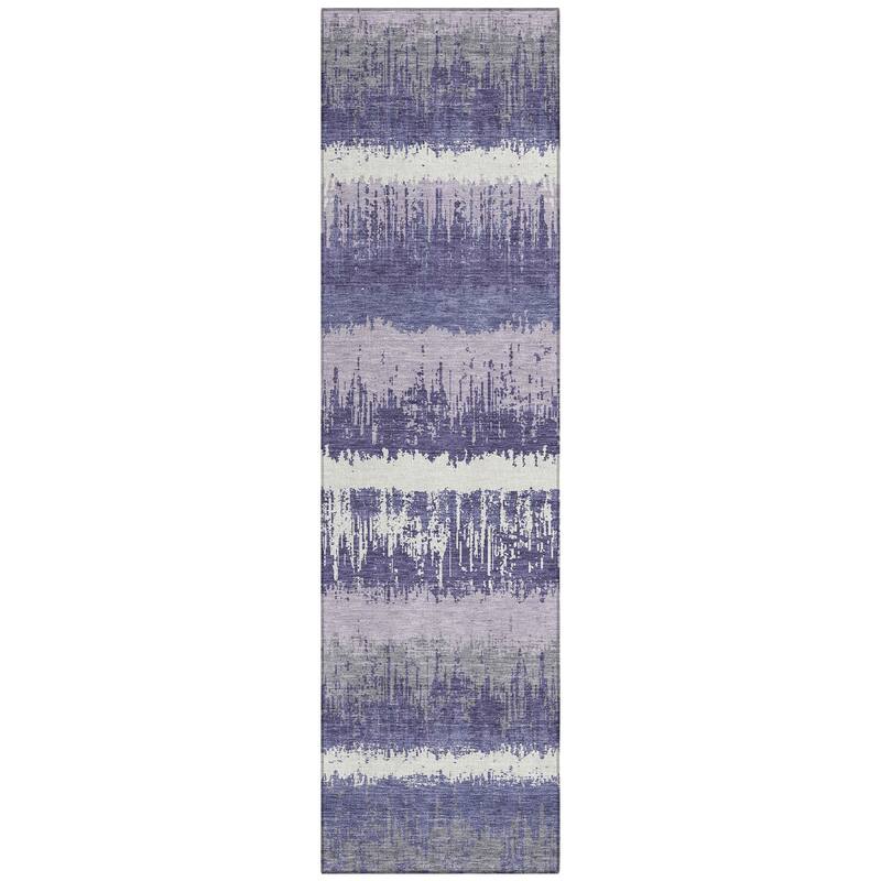 Machine Washable Indoor/ Outdoor Abstract Ombre Chantille Rug