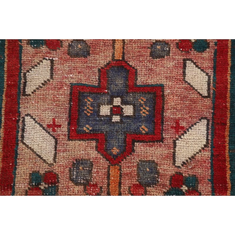 Distressed Bakhtiari Persian Vintage Rug Handmade Wool Carpet - 4'8" x 6'5"