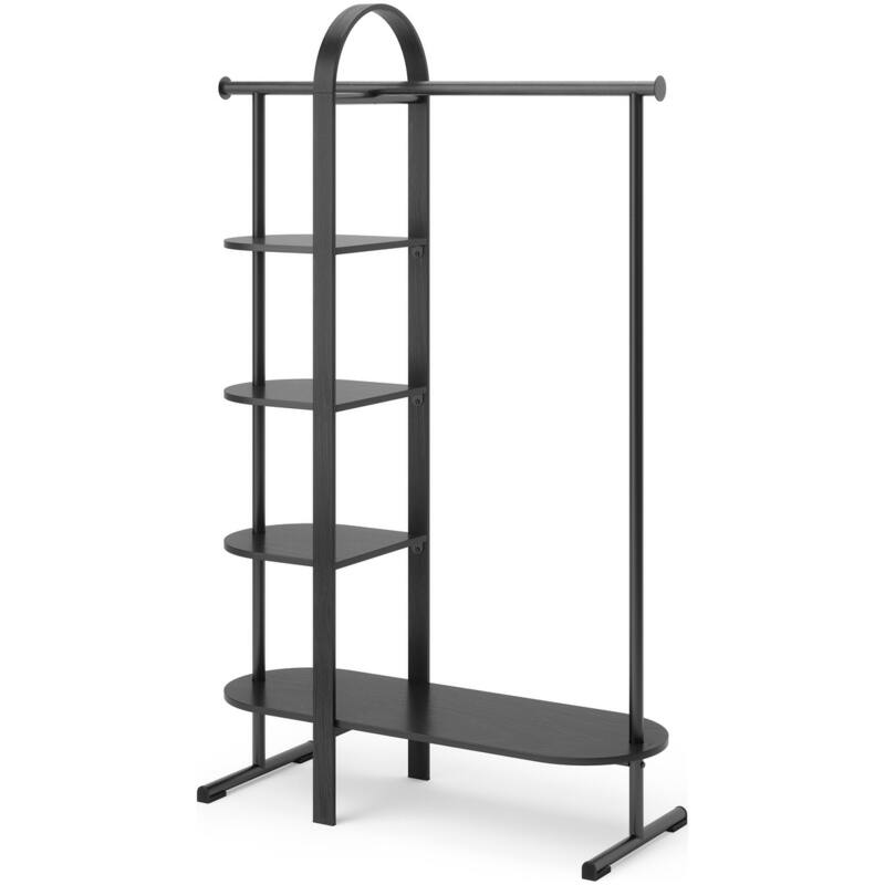 Umbra 1019131 41-1/2" Wide Coat Rack with Shelves - White / Natural