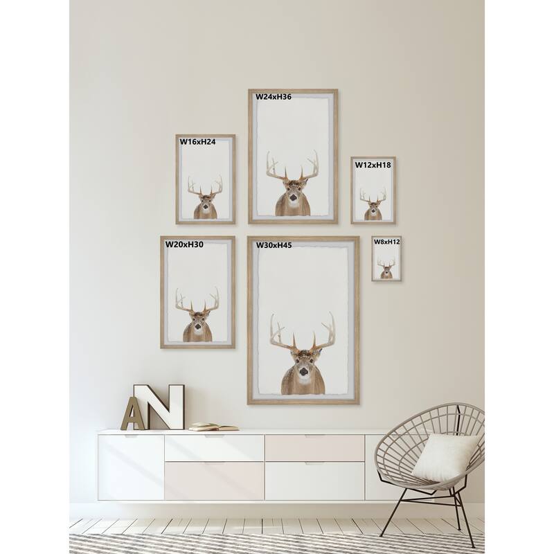 'Winter Deer' Framed Painting Print