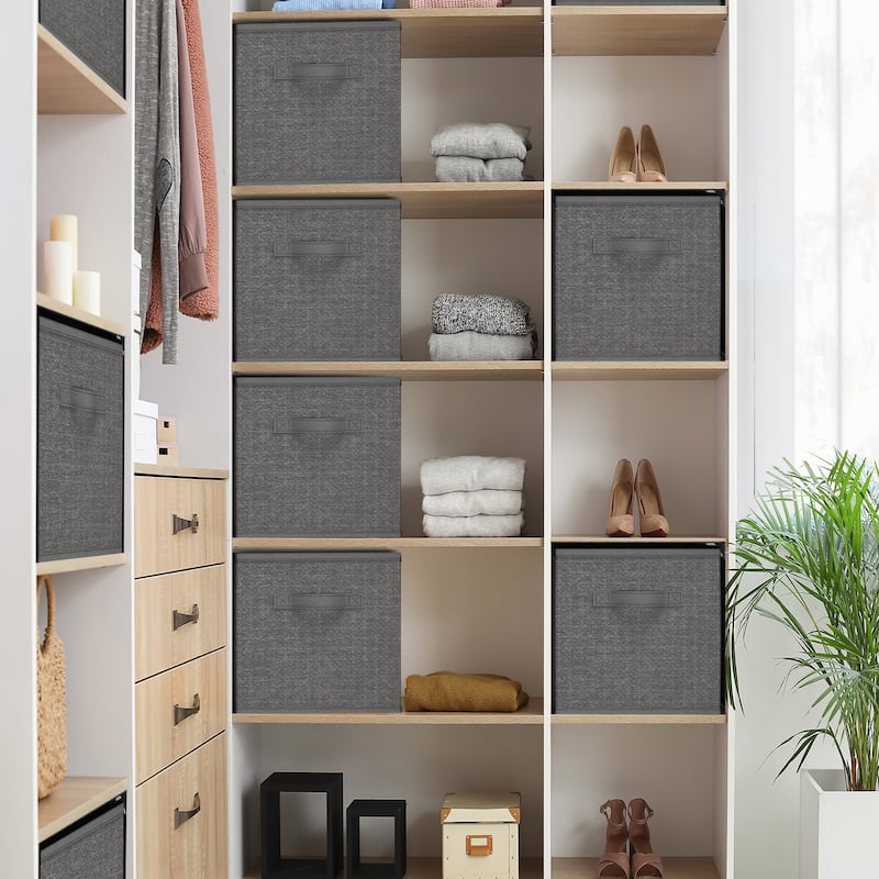 Nestl Foldable Fabric Storage Cubes - Open 10" Cube Storage Bins
