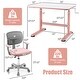preview thumbnail 4 of 5, Height Adjustable School Table & Chair Set for Kids over 3 Years