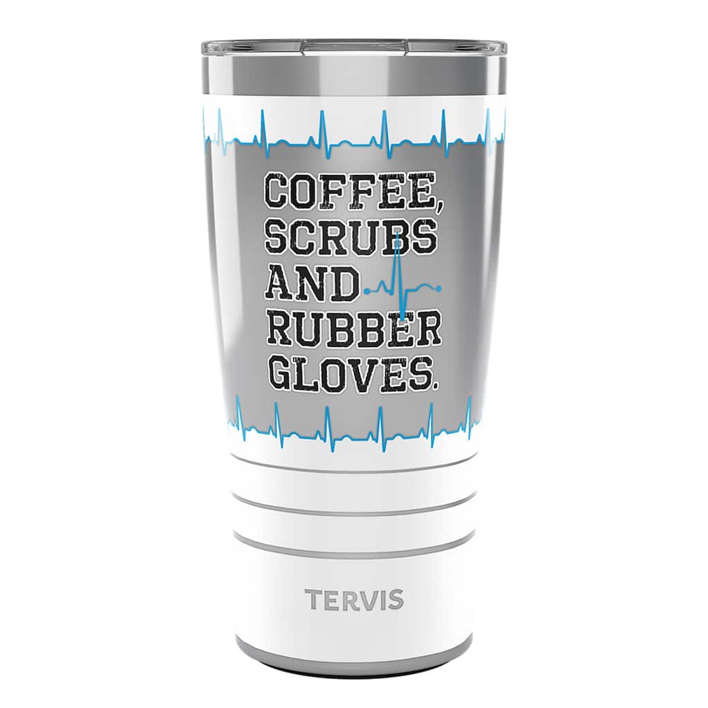 Tervis Traveler Nurse Life - Coffee, Scrubs and Rubber Gloves Triple Walled Insulated Travel Tumbler, Stainless Steel - 20oz