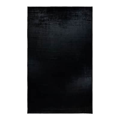 Overton Hand Knotted Wool Vintage Inspired Modern Contemporary Overdyed Black Area Rug - 11' 10" x 18' 7"
