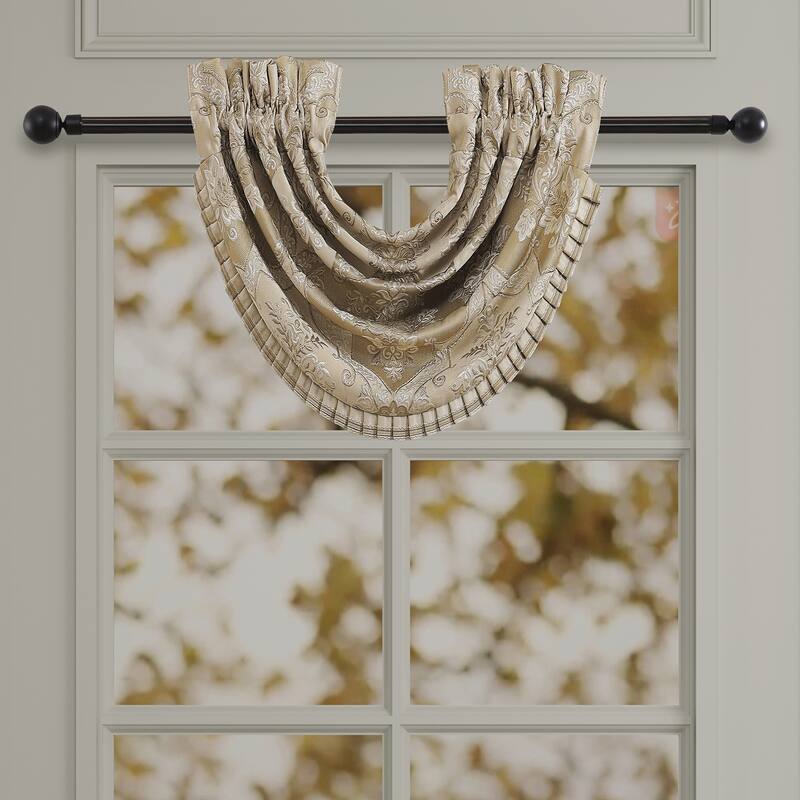 J. Queen New York Sondra Gold Window Waterfall Valance