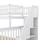 preview thumbnail 6 of 11, White Twin over Full Pine Wood Bunk Bed with Trundle and Staircase