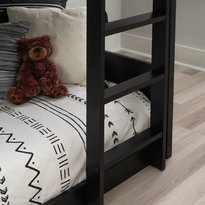 Linon Delphia Low Profile Twin over Twin Bunk Bed