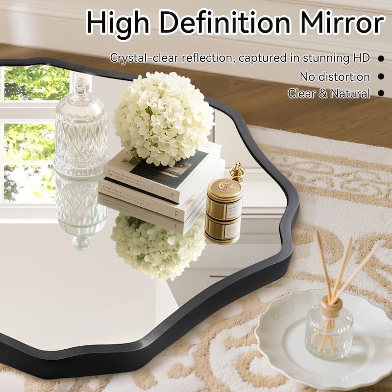 Unique Aluminum Alloy Framed Scallop Wall Mirror with Artistic Design