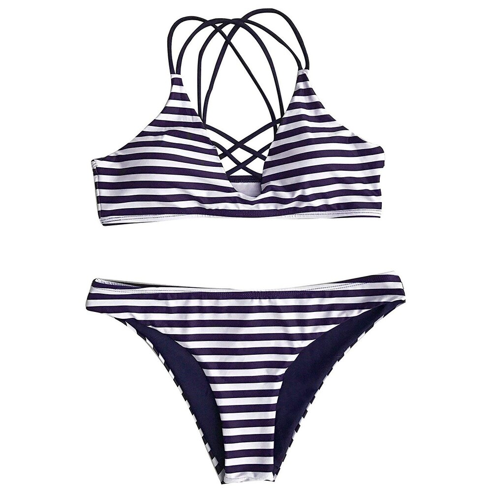 cupshe striped bikini