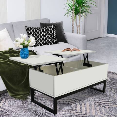 Lift Top Coffee Table with Hidden Compartment and Storage