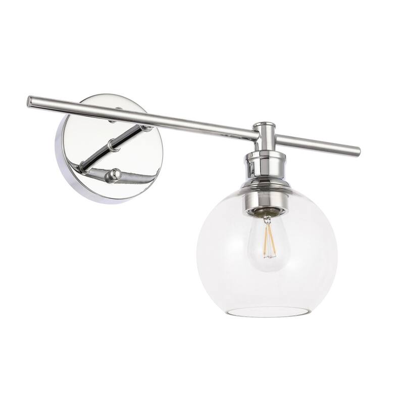 Collins 1-Light Glass Right Wall Sconce - 14.7/9.8