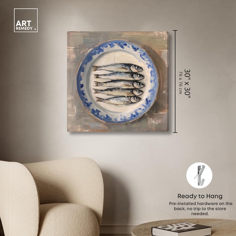 Sardines Still Life Canvas by Art Remedy, Gallery Wrapped