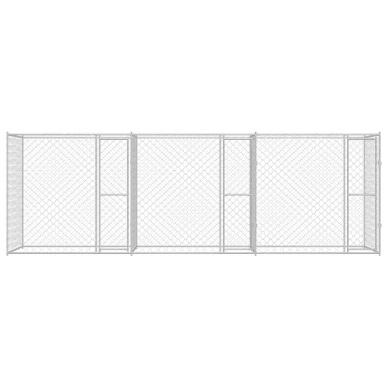 vidaXL Dog Cage Silver 400/600 x 200 x 200 cm Galvanised Steel