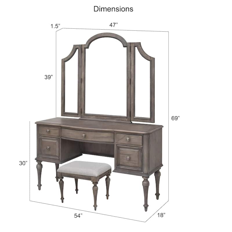 Steve Silver Havenwood Vanity Desk Set