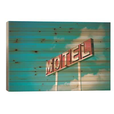 Vintage Motel IV Print On Wood by Recapturist - Multi-Color