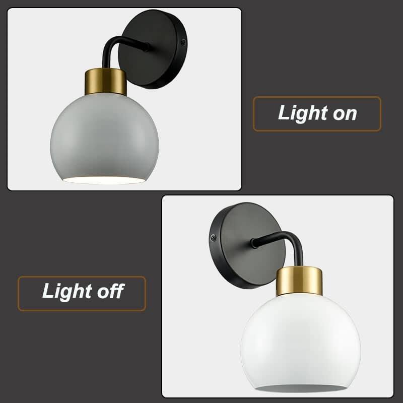 Este Modern Bathroom Vanity Light White Globe Wall Sconce 1-Light
