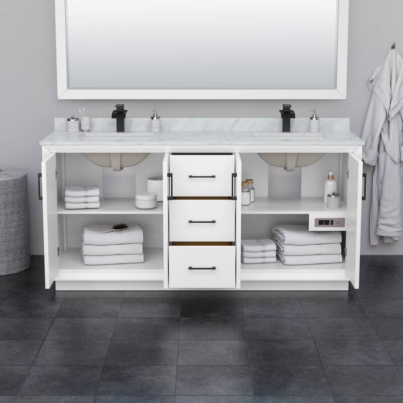 Wyndham Collection WCF414172D-NAT-UNSM70 Strada 72" Free Standing