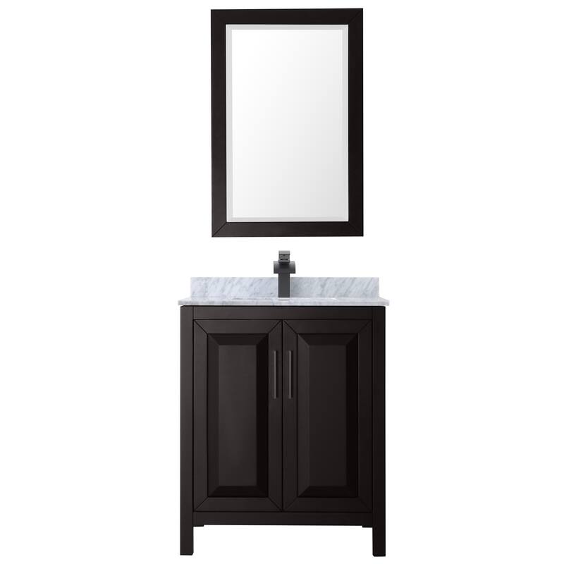 Daria 30-inch Single Vanity, Marble Top, 24-inch Mirror
