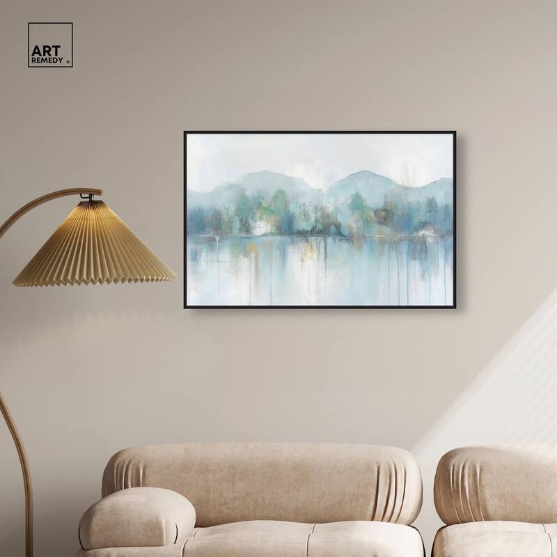Mirrored Aqua Dream II Canvas by Art Remedy