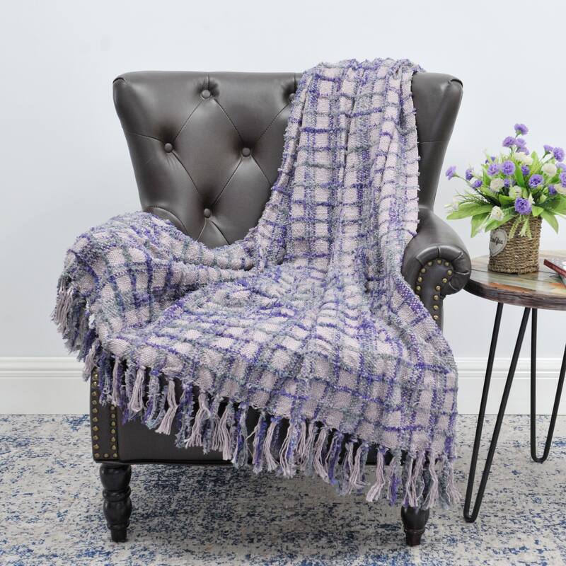 Multicolor Chenille Throw Blanket