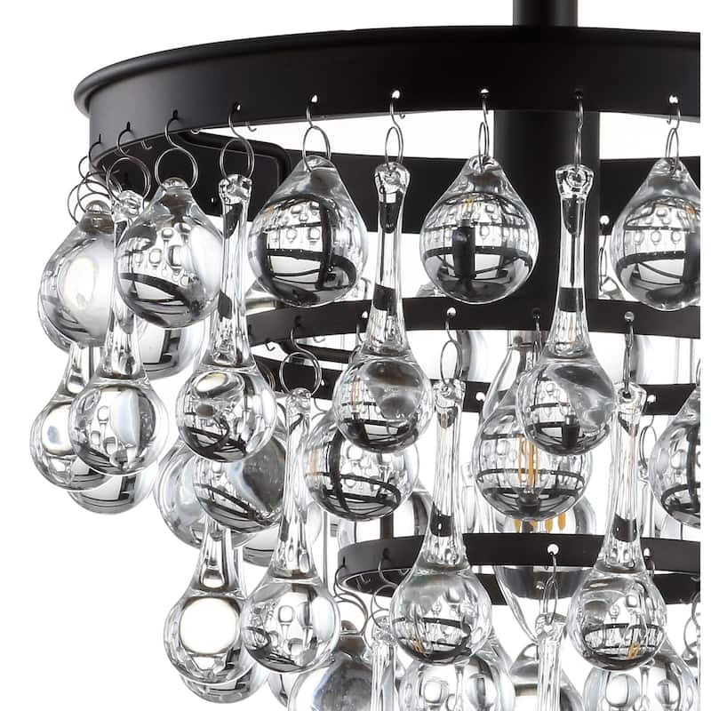 Gabrielle Metal/Crystal LED Flush Mount, by JONATHAN Y