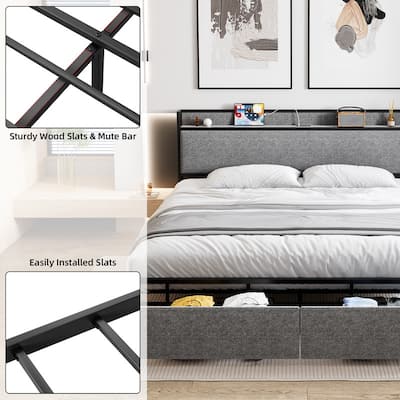 JX bed with drawers at the end of the bed