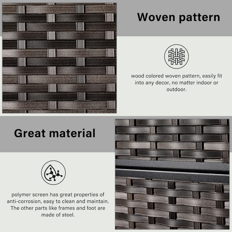 Outdoor Privacy Screen with Stand for Patio Garden Metal Fence