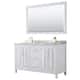 Option White, Gold Trim, White Carrara Marble Top
