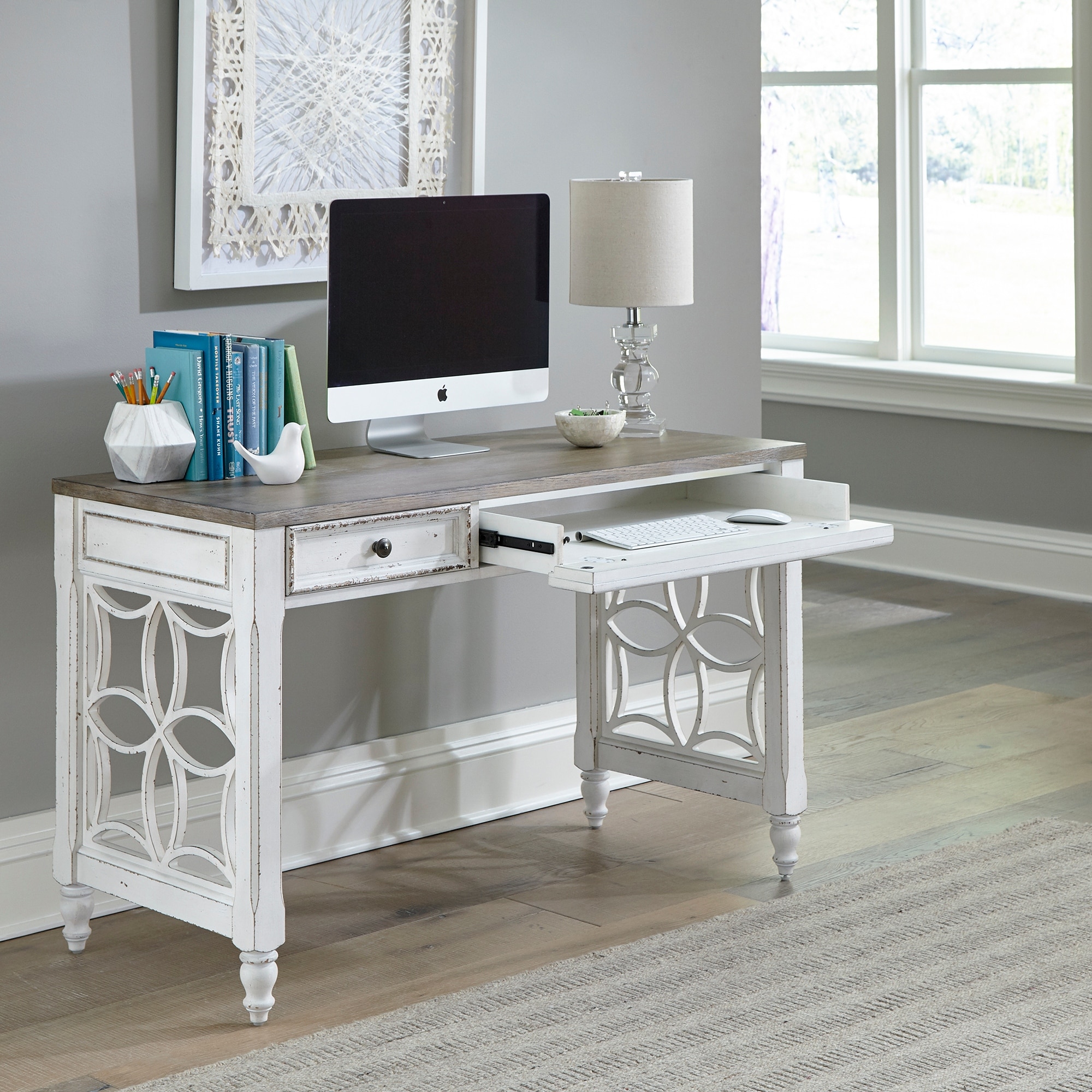 Magnolia manor antique best sale white writing desk
