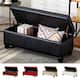 York Upholstered Quilted Stitched Flip-Top Storage Bench