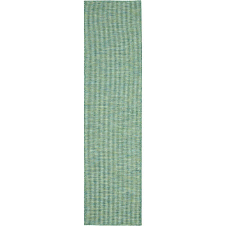Nourison Positano Casual Modern Indoor/Outdoor Rug - 2' x 6' - Blue/Green