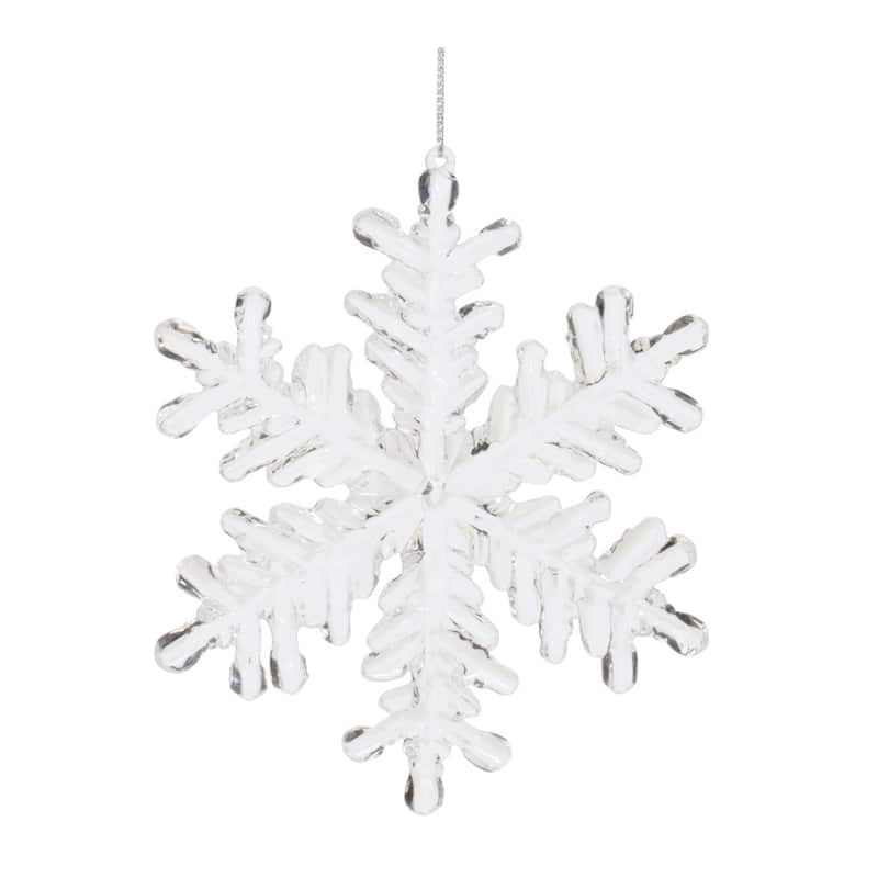 Clear Acrylic Snowflake Oranment (Set of 12)