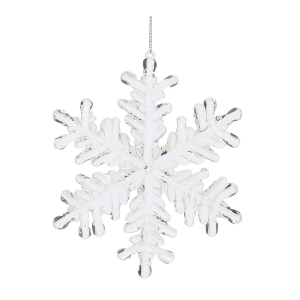 Clear Acrylic Snowflake Oranment (Set of 12)