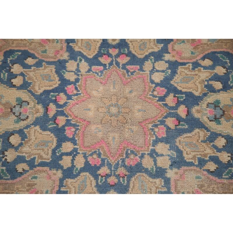 Hand Knotted Oriental 100% Wool Carpet Traditional Floral Oranges & Rust Mashad Area Rug - 12' 8'' X 9' 6''