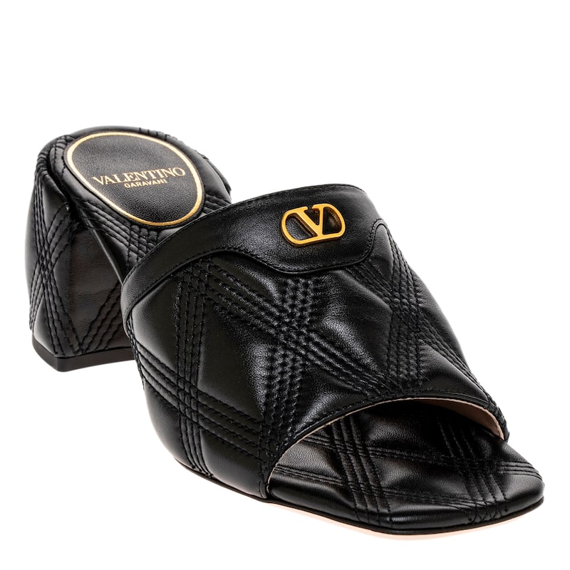 Valentino Vlogo Quilted Leather Sandals - 36.5 EU