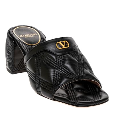 Valentino Vlogo Quilted Leather Sandals