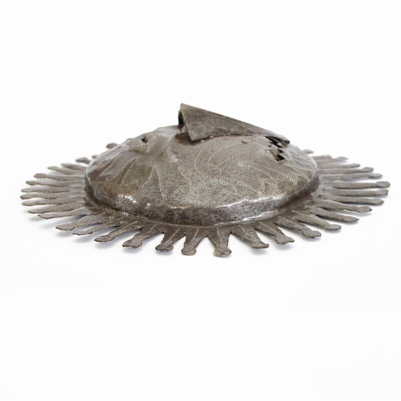 Recycled Oil Drum Natural Sun Wall Art , Handmade in Haiti