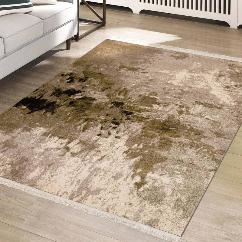 Luxe Weavers Geometric Metallic High and Low Fibers Area Rug