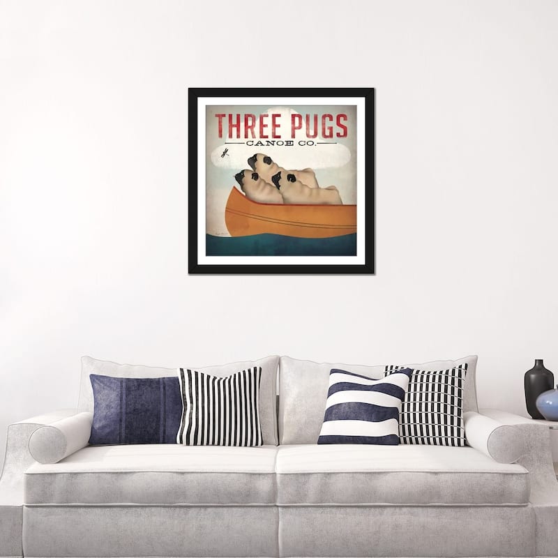 iCanvas "Three Pugs Canoe Co." by Ryan Fowler