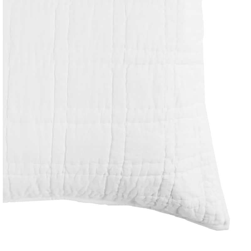 Ellis 26 Inch Square Euro Pillow Sham, Silvadur Tech, Self Binding