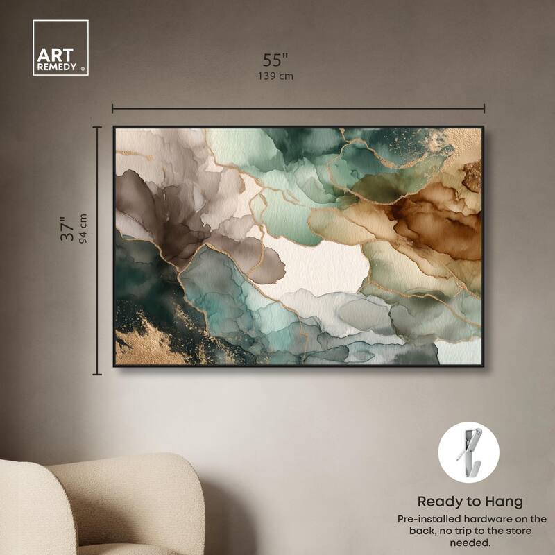 Golden Estuary II Canvas by Art Remedy