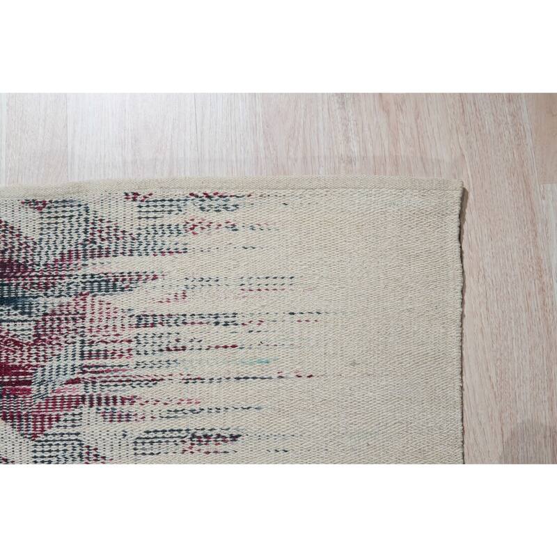 Hand-Knotted Wool Rust/S.Blue Area Rug, 10' x 14', Elegant Soft Texture for Bedrooms or Living Rooms - L