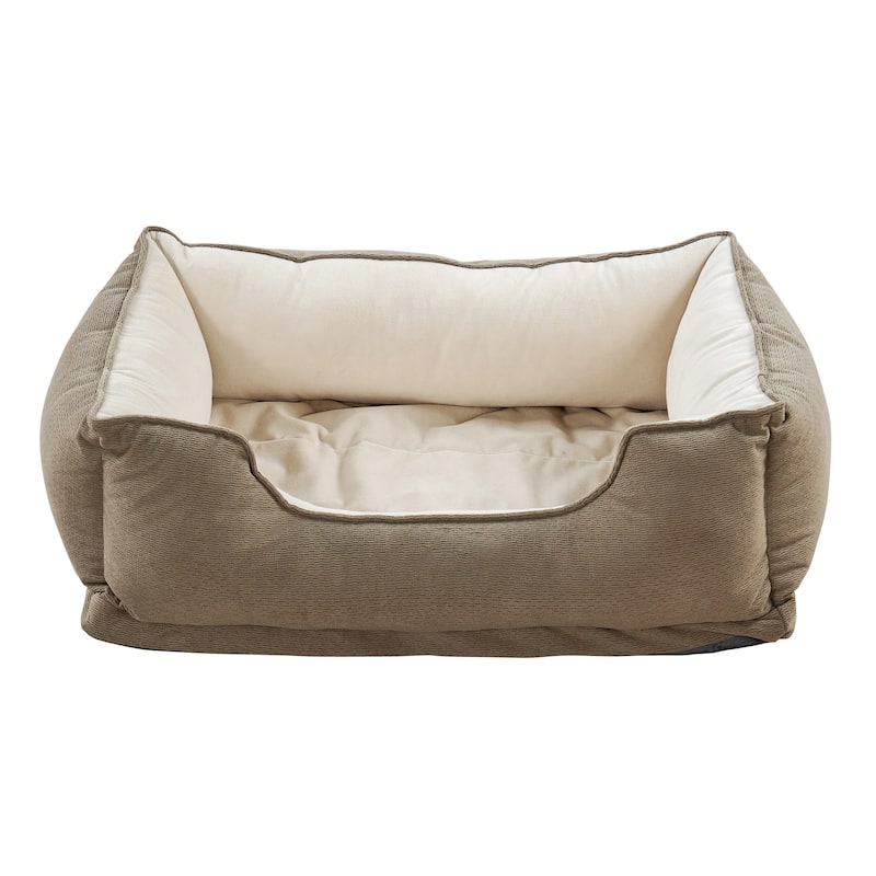 Textured Plush Rectangle Pet Bed
