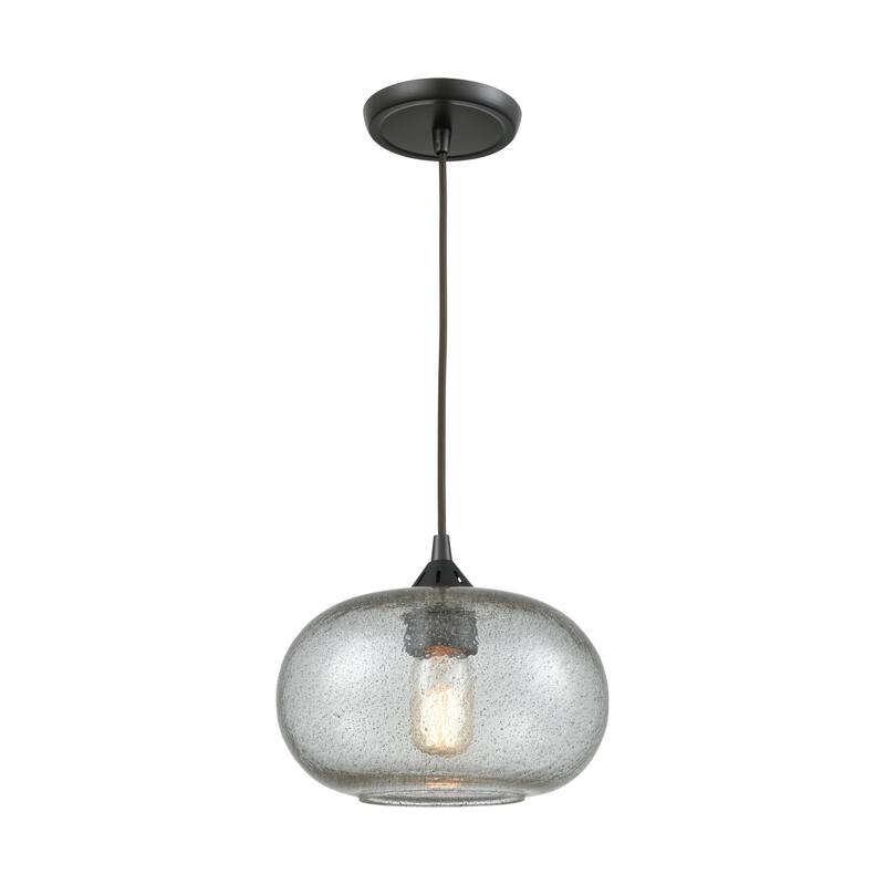 Volace 10-inch Wide 1-Light Pendant in Oil Rubbed Bronze - 10in W x 10in D x 8in H - Oil Rubbed Bronze