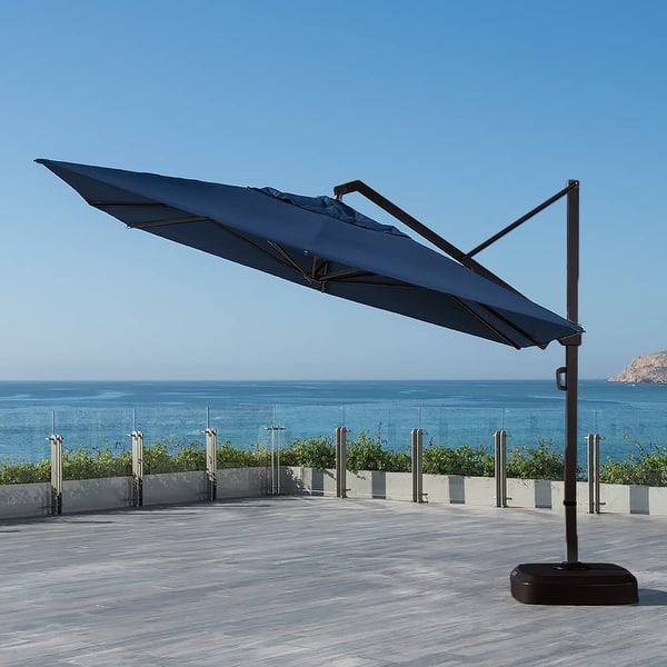 commercial patio sun umbrella EliteShade USA 10-Year-Non-Fading 10Ft Market Umbrella, UPF 50+ UV Protection Performance Umbrella, Heavy Duty Grade Outdoor Table with Crank & Tilt, Windproof Vented Top for Garden Nothing soothes the heart like nostalgia Commercial 15 ft Triple Head